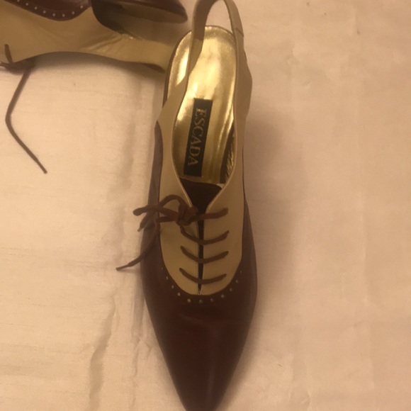 Escada Vintage Oxford Heels sz 8.5 - Picture 7 of 13